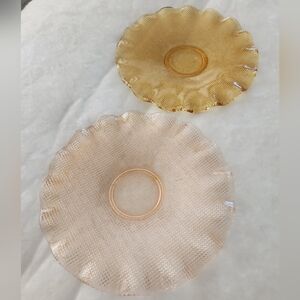 Italian Colony Waffle Glass Saucers -2